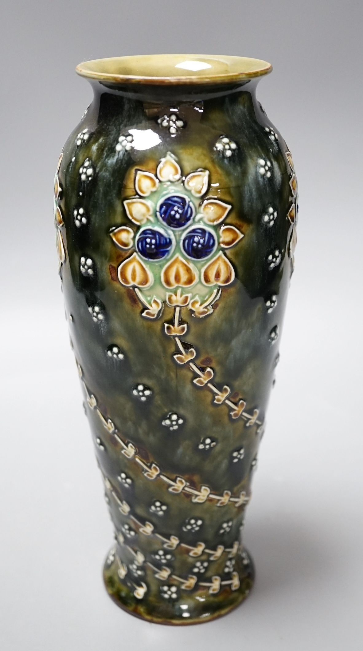 A Doulton Lambeth vase, c.1885, 26cms high
